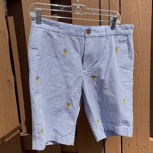 Brooks Brothers Embroidered Seersucker Shorts